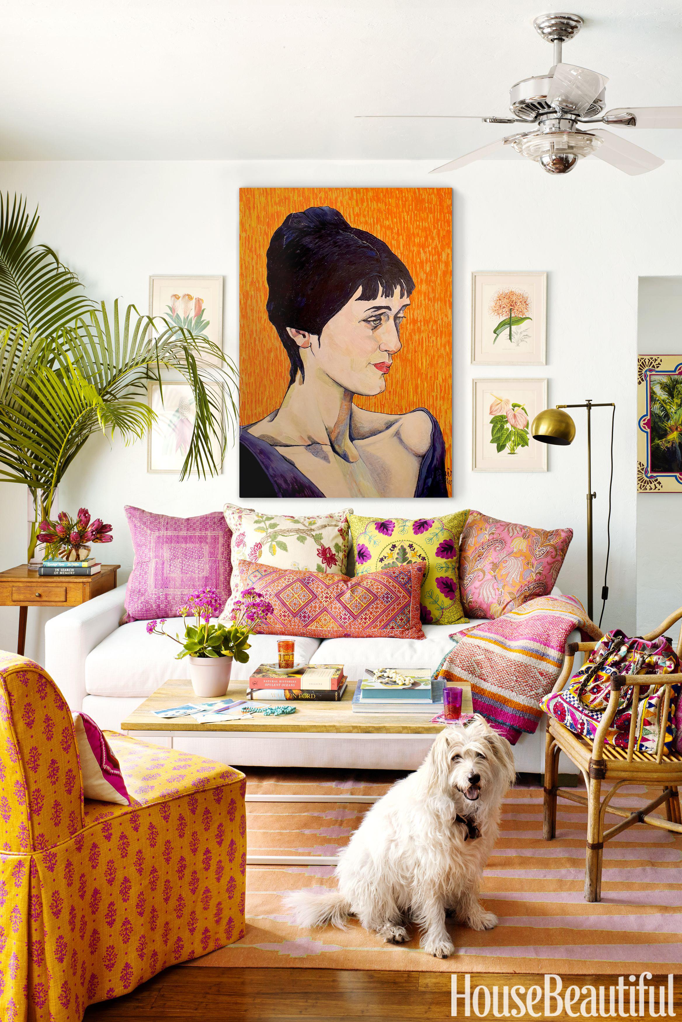 Grande dipinto impressionista arancione 