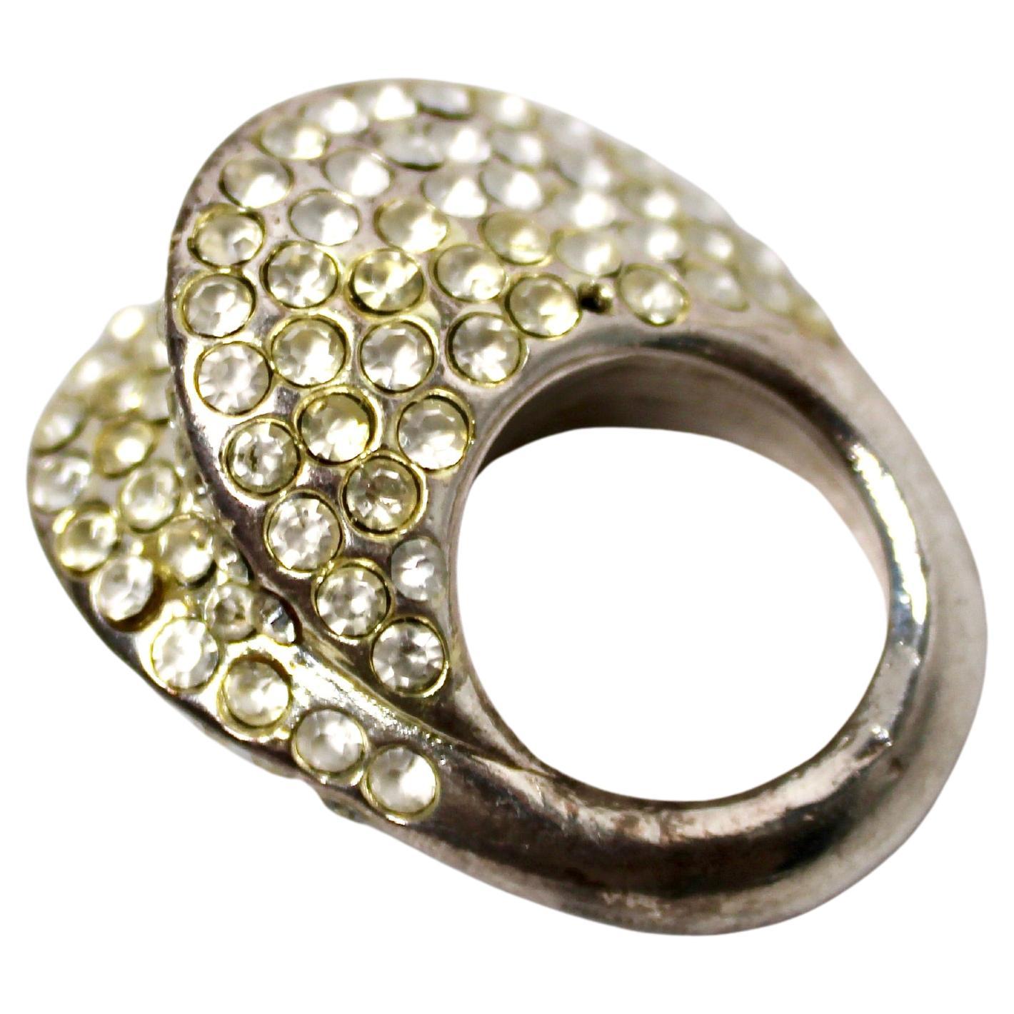 Claire Deve for Claude Montana, anello con strass, circa anni '80 in vendita 2