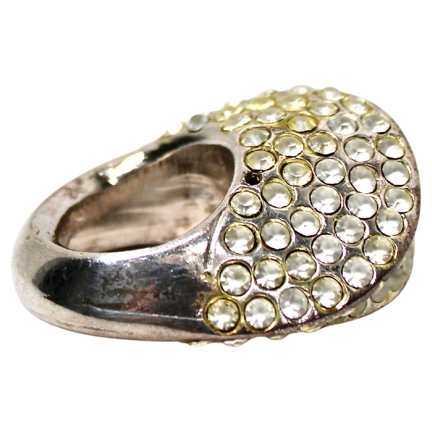 Claire Deve for Claude Montana, anello con strass, circa anni '80 in vendita 3