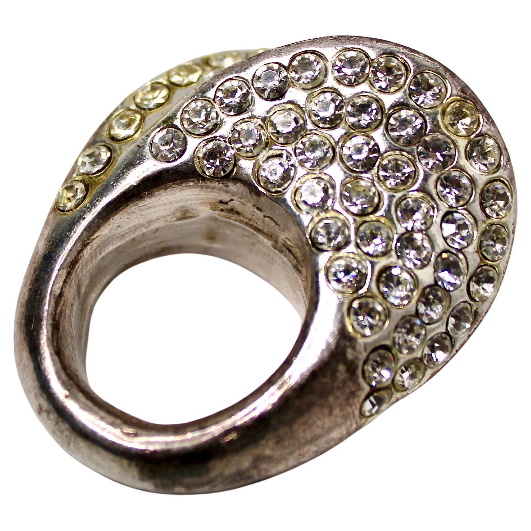 Claire Deve for Claude Montana, anello con strass, circa anni '80 in vendita 4