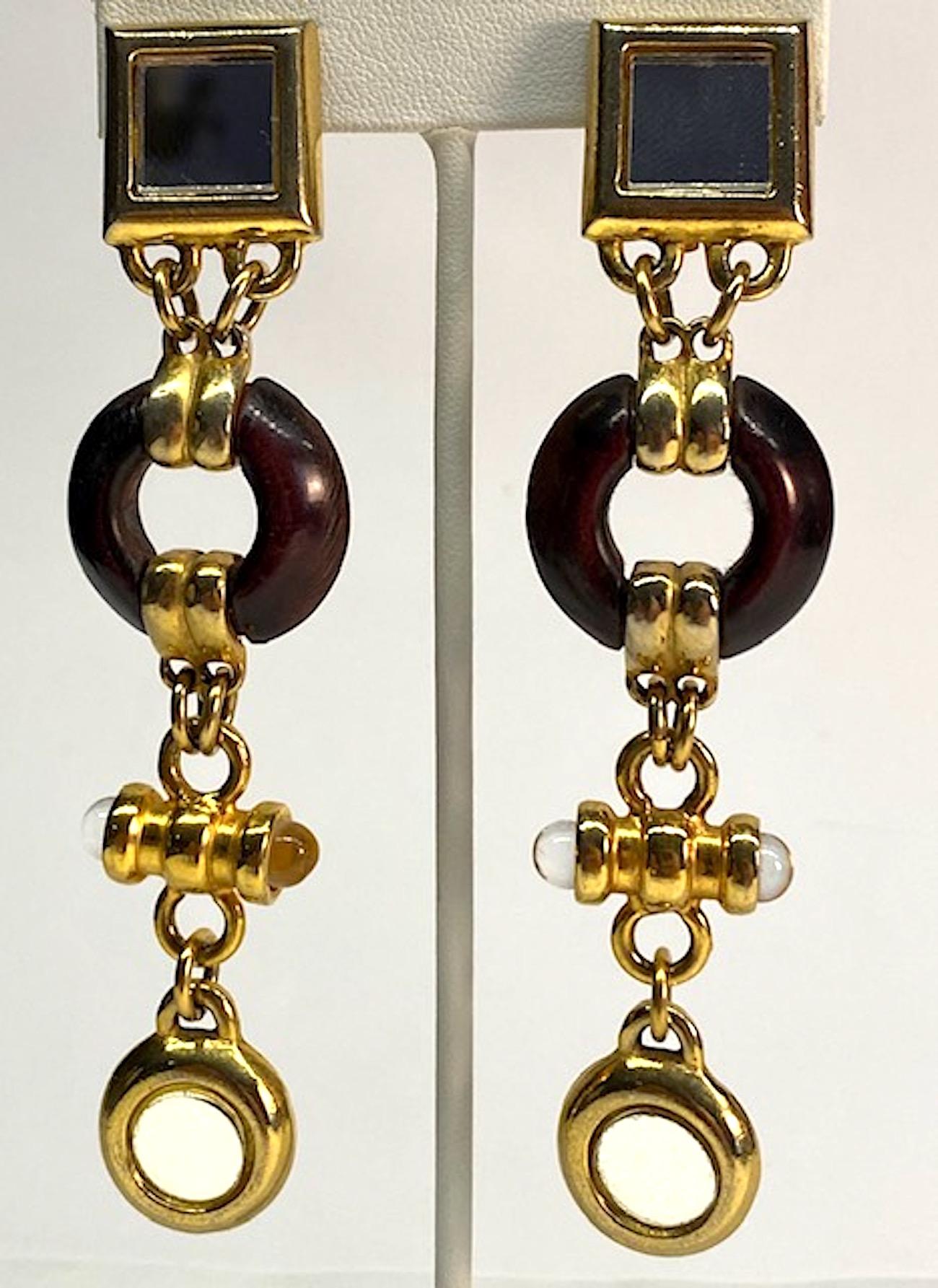 Claire Deve, Paris 1980s Pendant Earrings In Good Condition In New York, NY