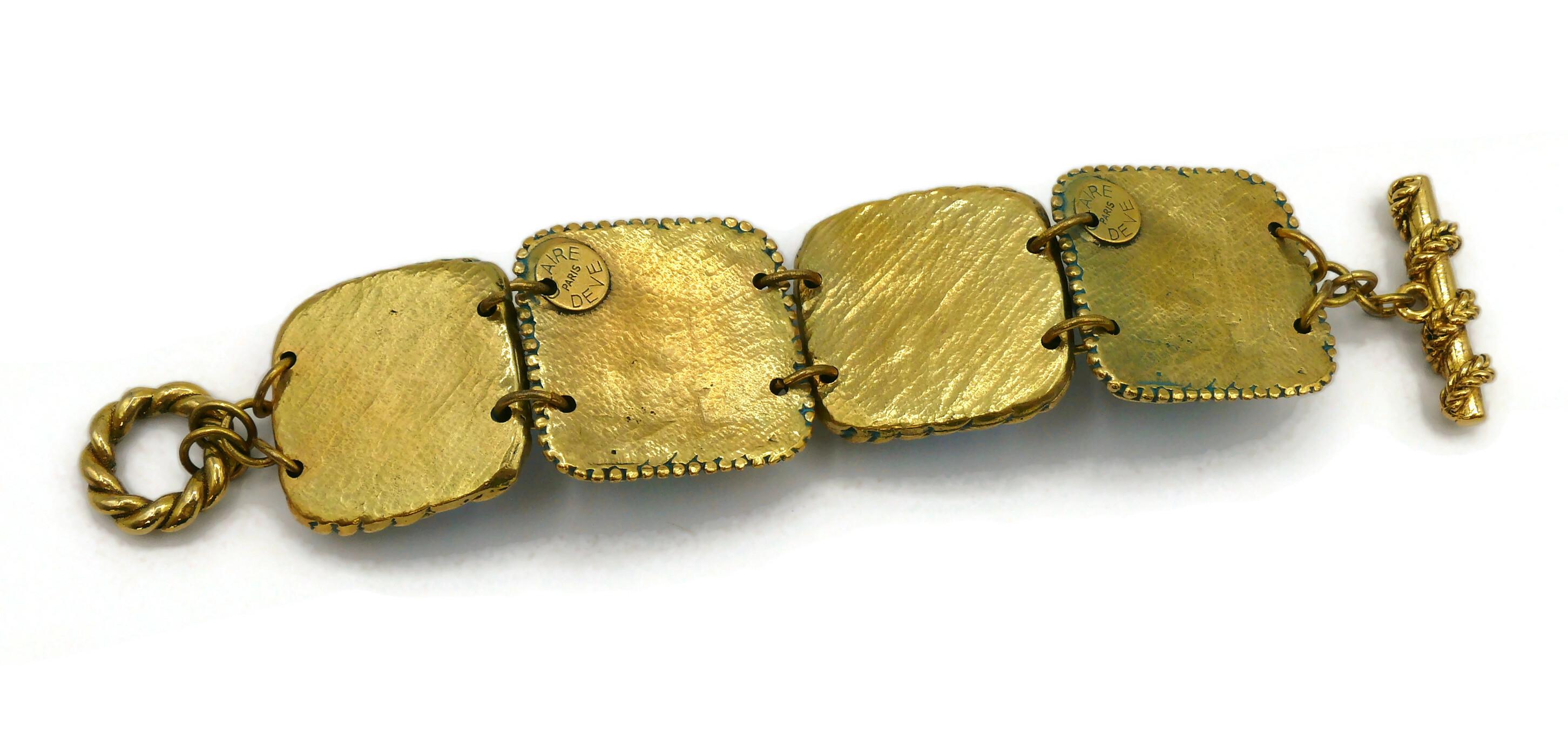 CLAIRE DEVE Vintage Jewelled Link Bracelet For Sale 7