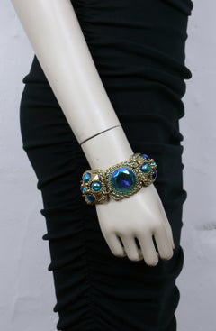 CLAIRE DEVE Bracelet à maillons vintage orné de bijoux