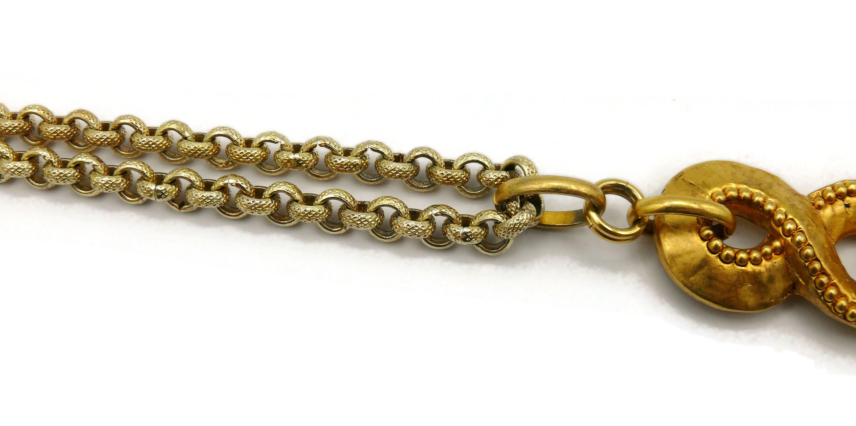 CLAIRE DEVE Vintage Massive Jewelled Pendentif collier en vente 6