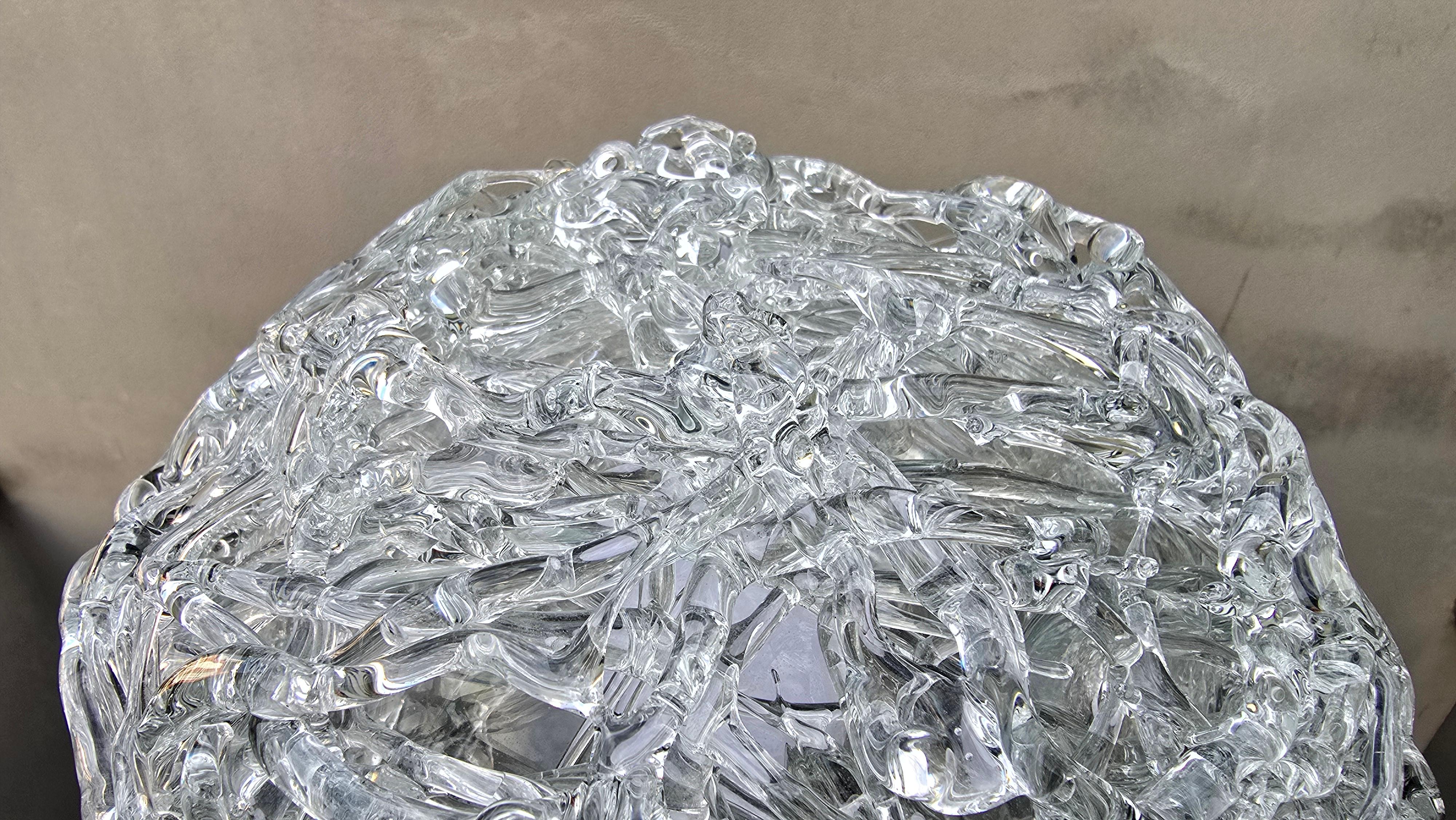 20th Century Claire Falkenstein for Salviati, Attributed Spun Glass Table Lamp, Italy, 1970s For Sale