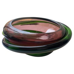 Claire Falkenstein Centro de mesa / cuenco de cristal de Murano de Salviati & Co