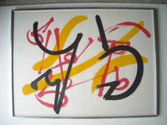 Claire Falkenstein Very Fine Signed Abstract Lithograph, EA in Pencil Framed