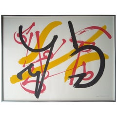 Claire Falkenstein Very Fine Signed Abstract Lithograph, EA in Pencil Framed