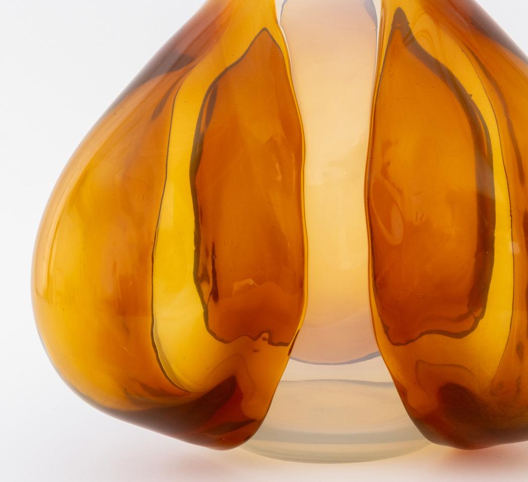 Claire Falkenstein x Jarrón de vidrio artístico Salviati, 1977 Italiano en venta