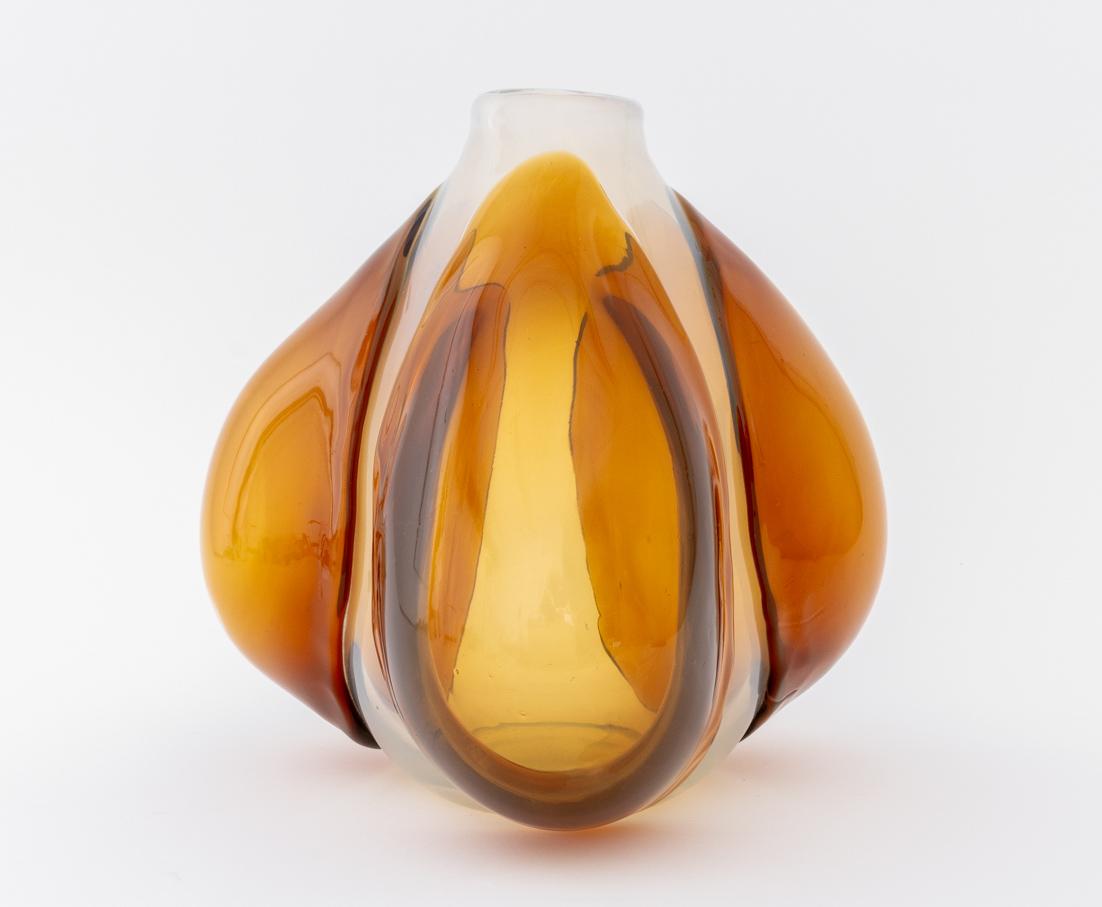 Claire Falkenstein x Jarrón de vidrio artístico Salviati, 1977 Vidrio artístico en venta