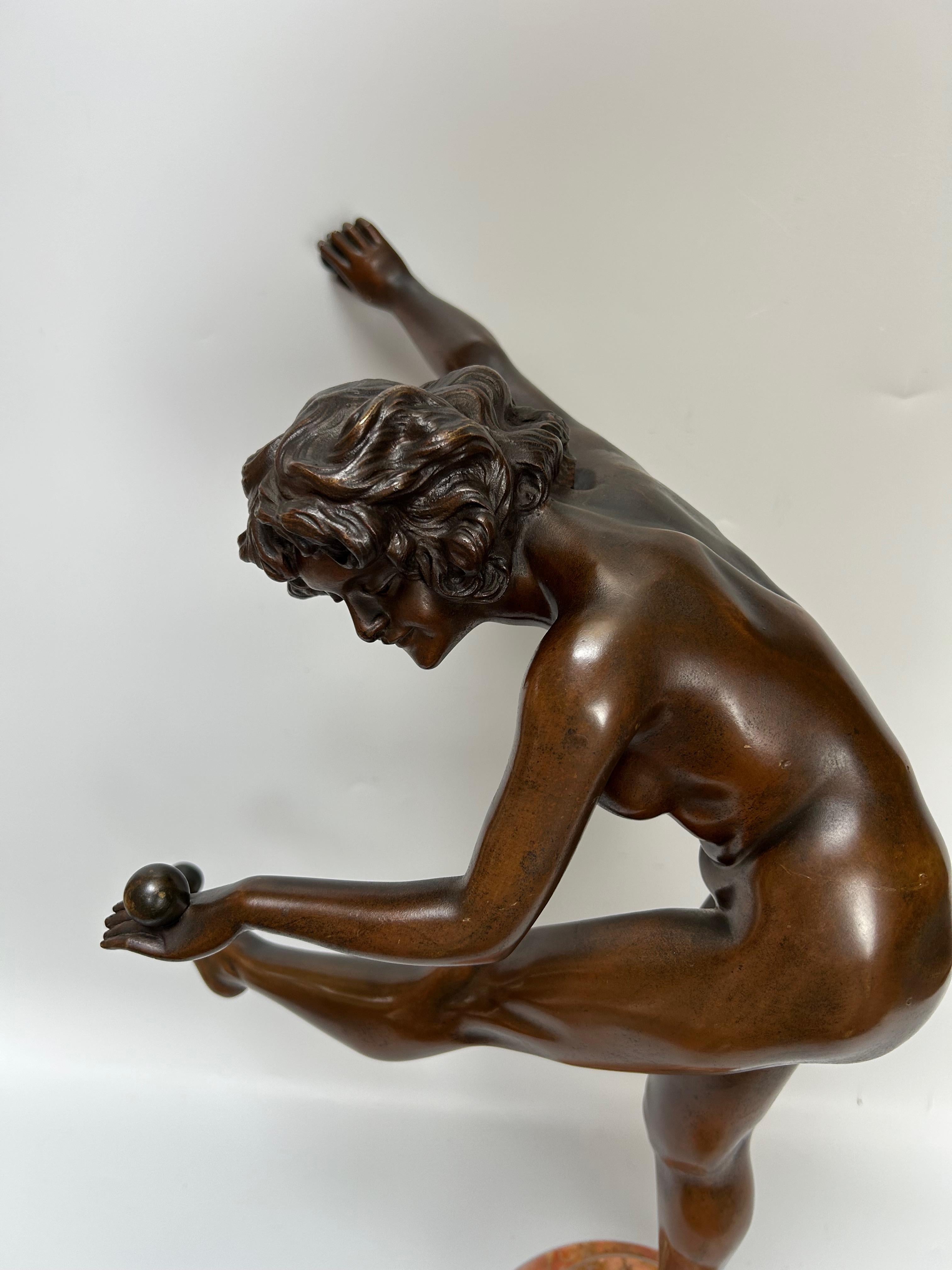 Claire Jeanne Colinet Bronze Art Deco Juggler For Sale 7