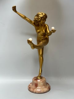 Claire Jeanne Colinet Bronze Art Deco "Juggler"
