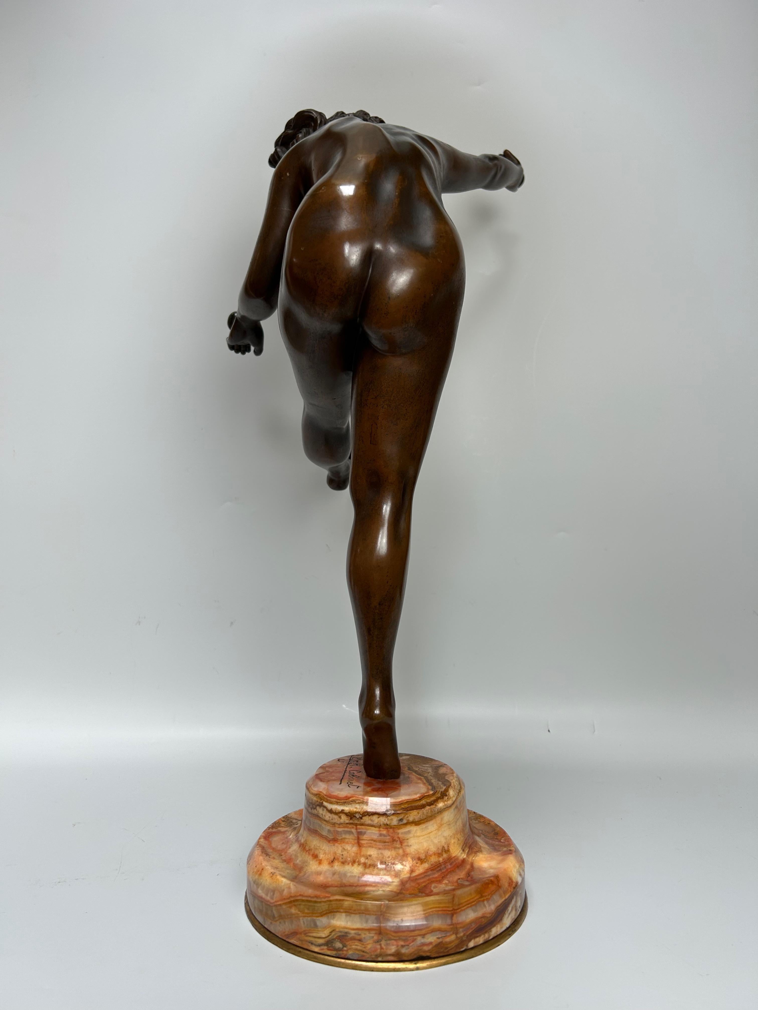 20th Century Claire Jeanne Colinet Bronze Art Deco Juggler For Sale