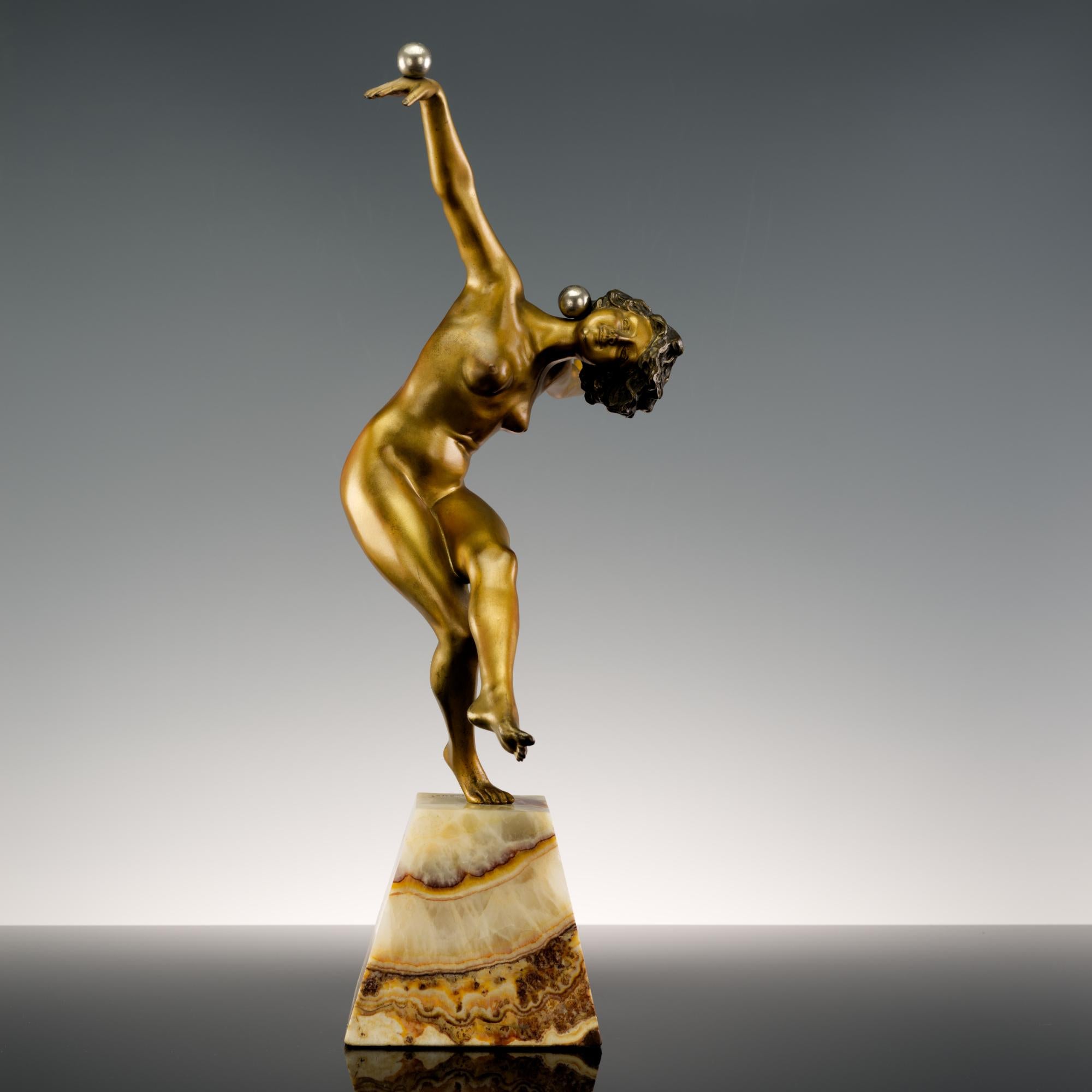 Early 20th Century Claire-Jeanne Roberte Colinet, Art Deco Bronze Figurine 
