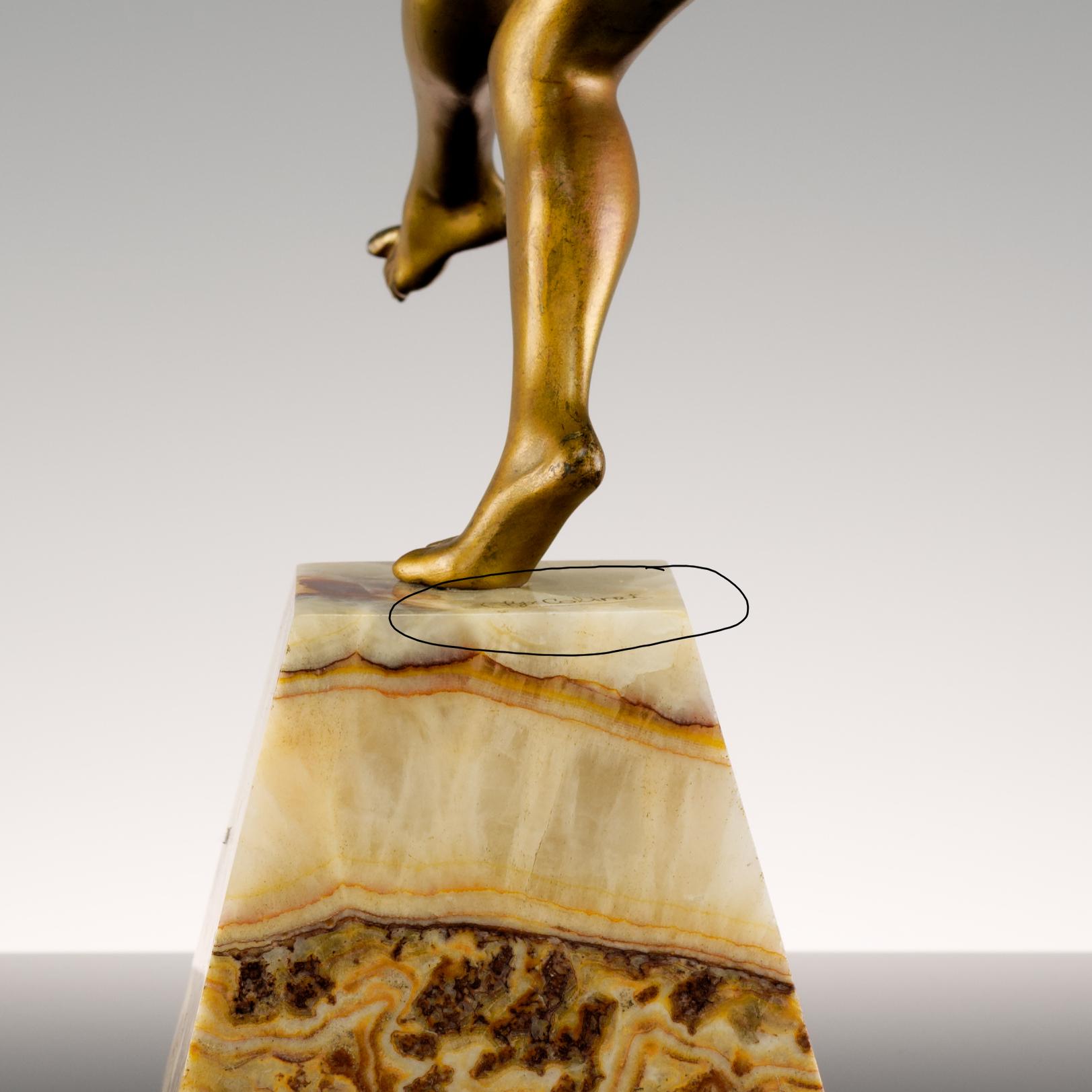 Claire-Jeanne Roberte Colinet, Art Deco Bronze Figurine 