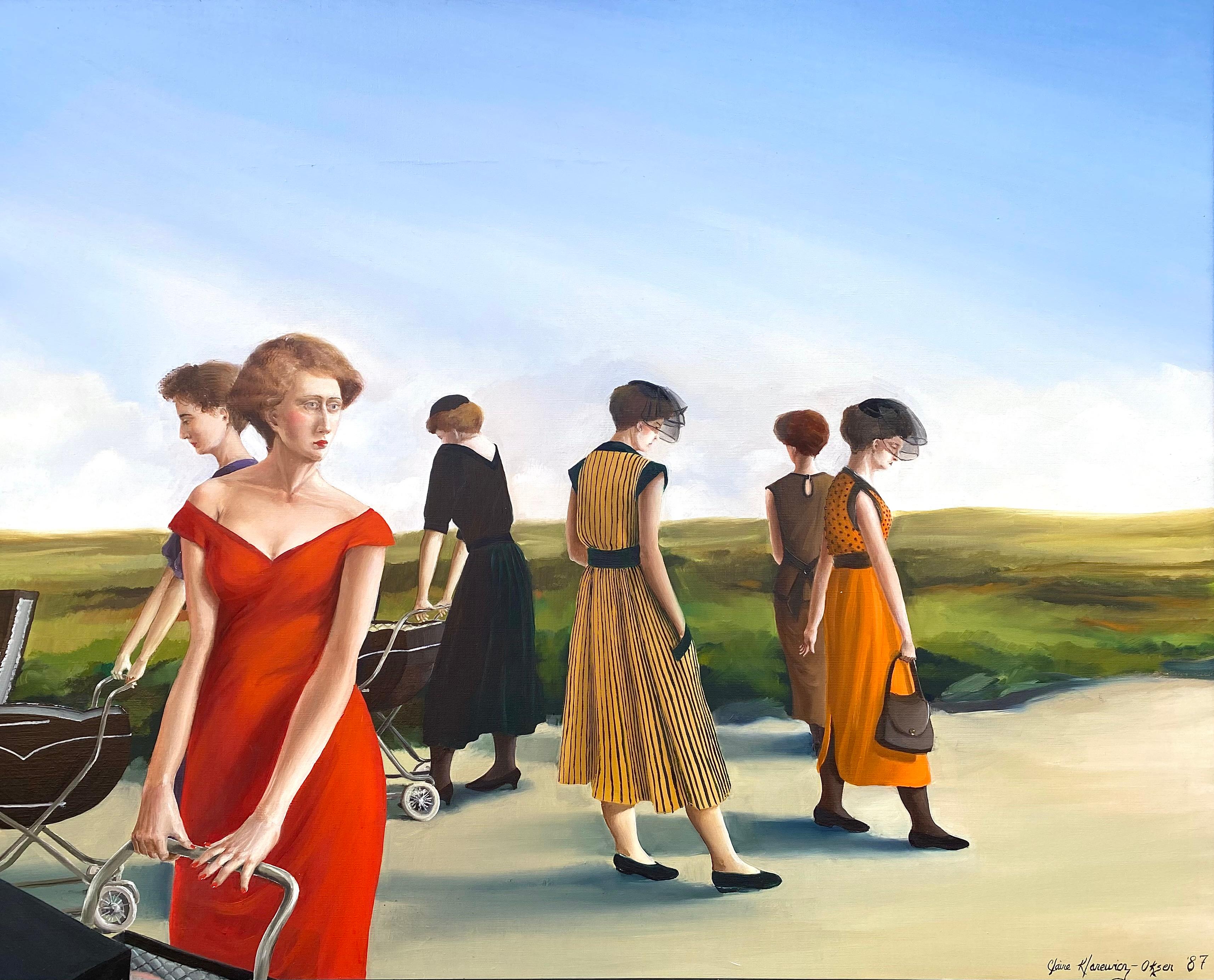 Figurative Painting di Claire Klarewicz-Okser - "Il passaggio"
