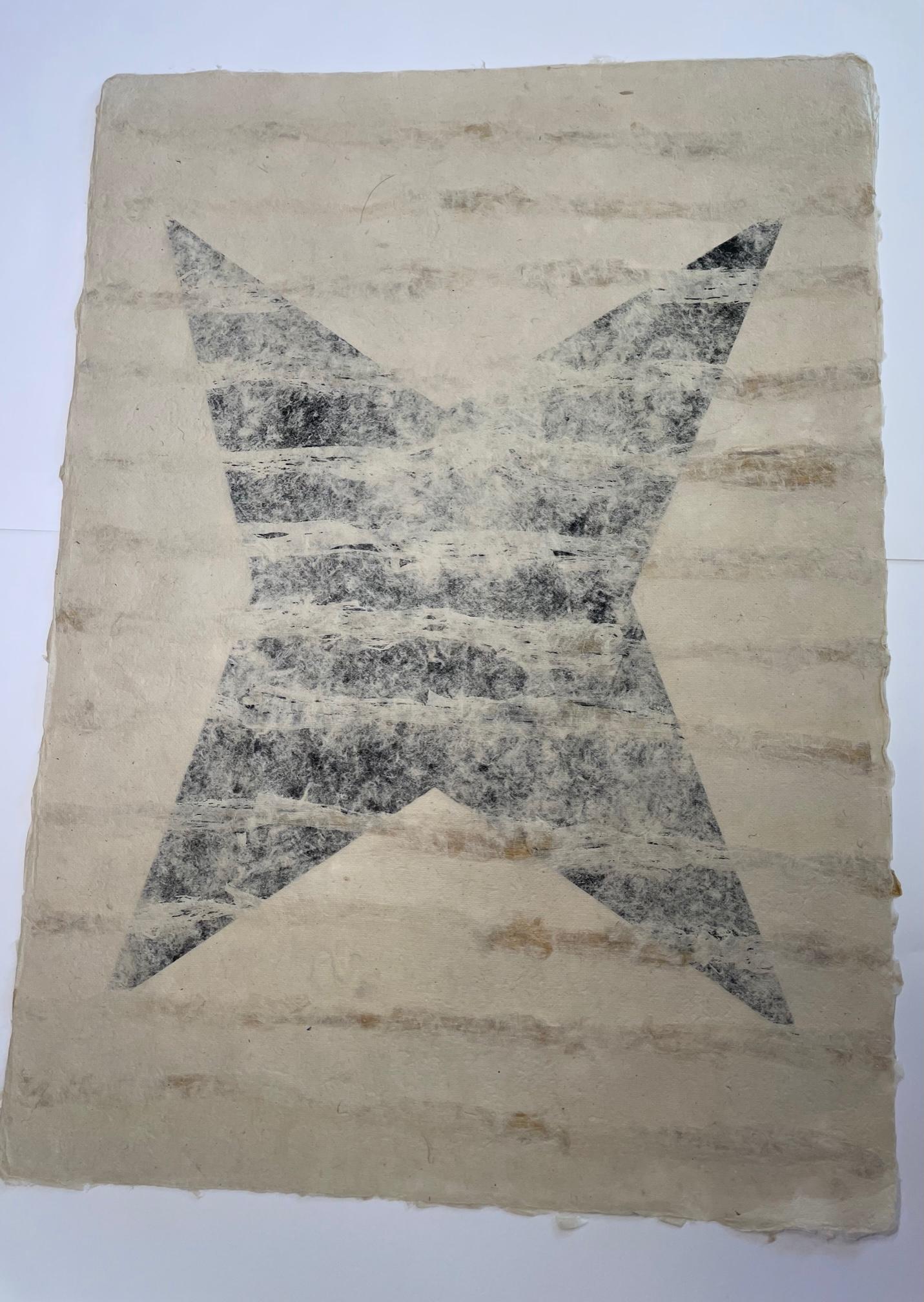 Sternenflotte (Beige), Abstract Print, von Claire Lieberman