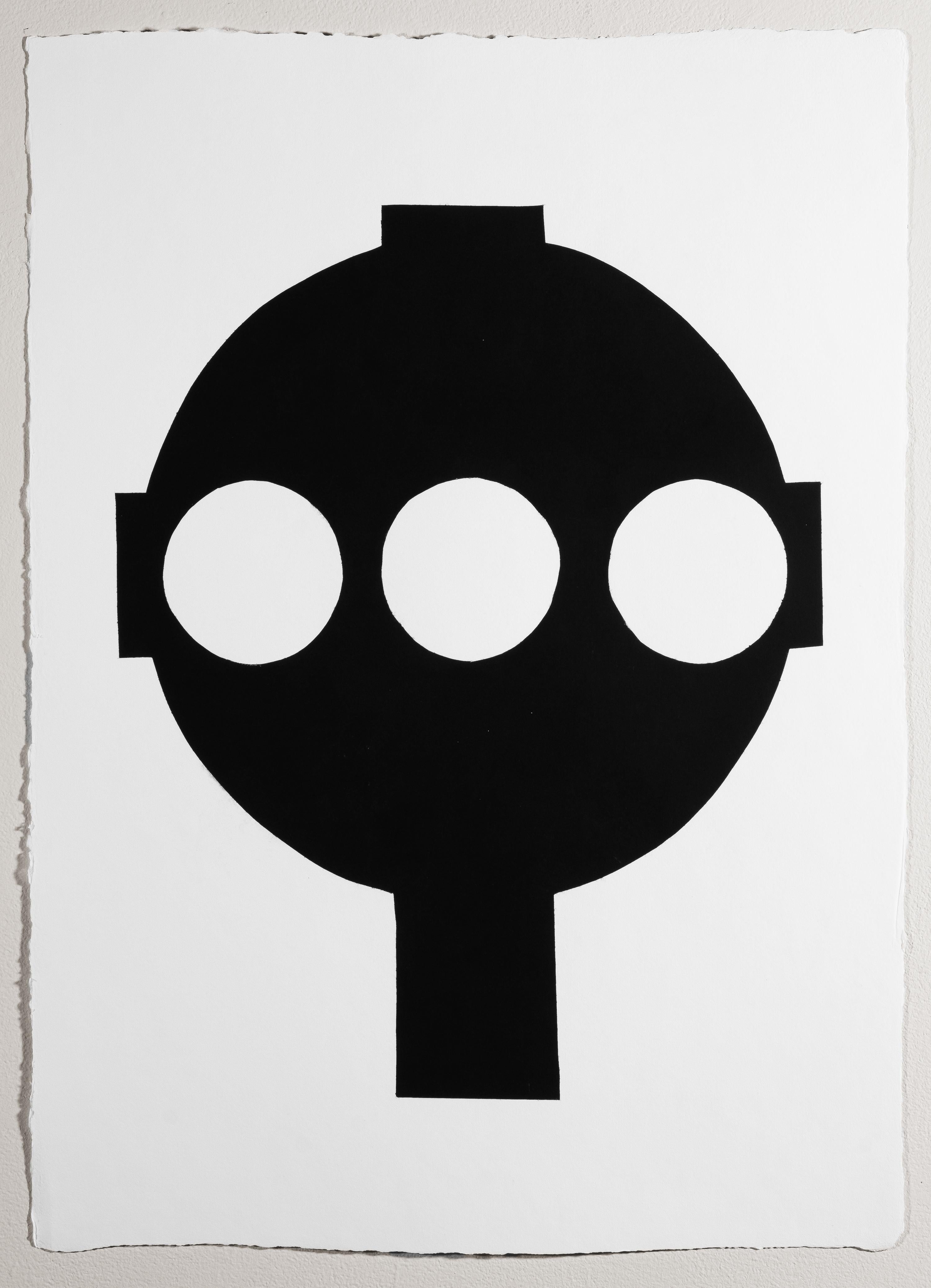 Claire Lieberman Abstract Print – Drei Auge