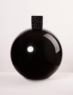 Grenade With Flowers, black marble