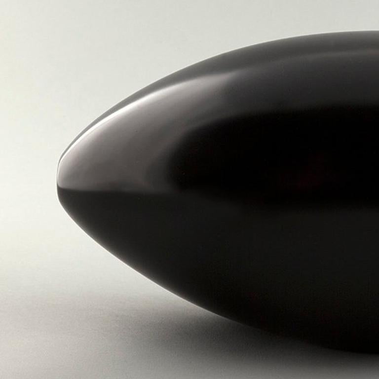Unidentified Dangerous Beautiful Object, hand carved black marble - Contemporary Sculpture by Claire Lieberman