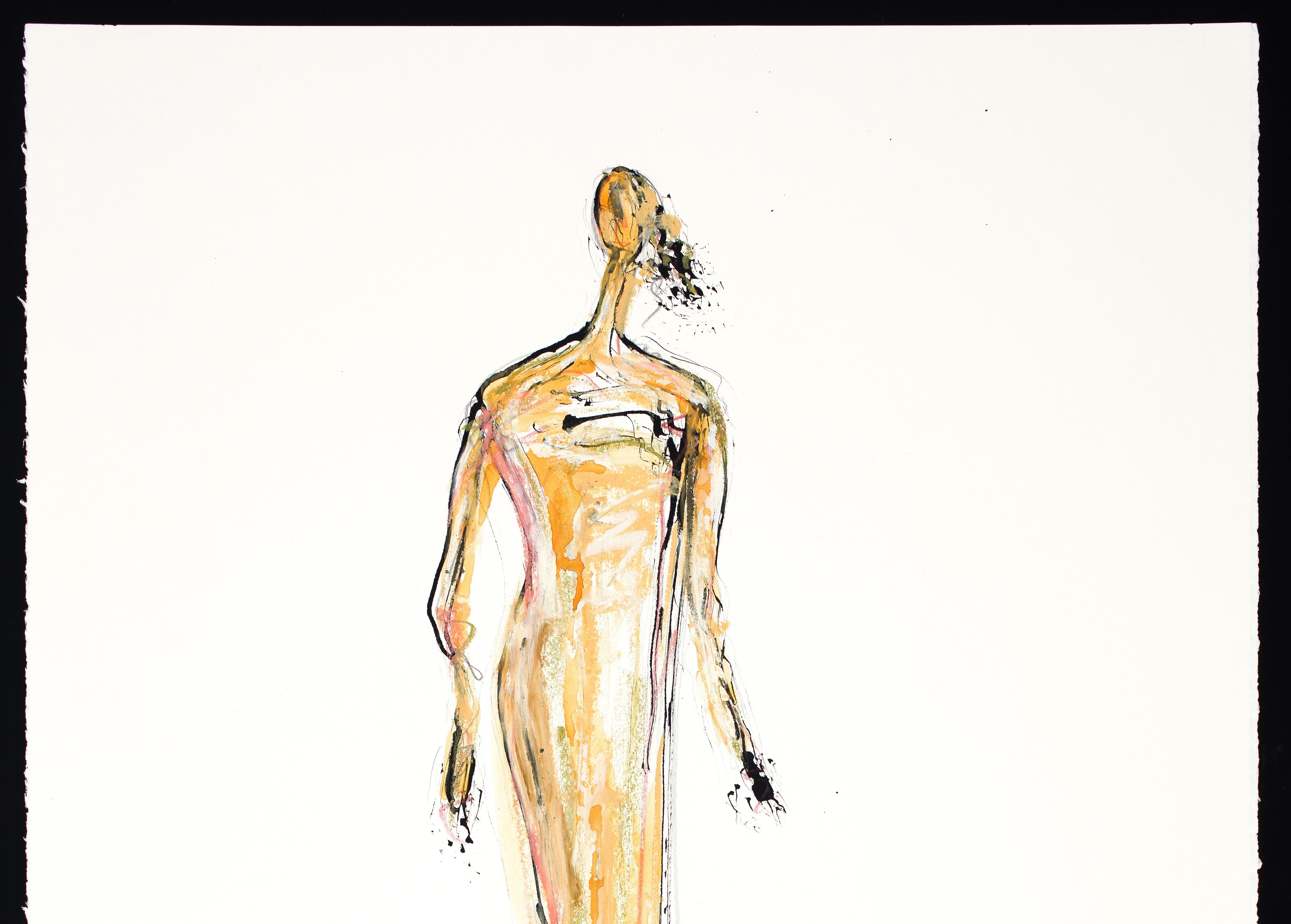 Figure Drawing No. 7 - Contemporary Mixed Media Art by Claire McArdle