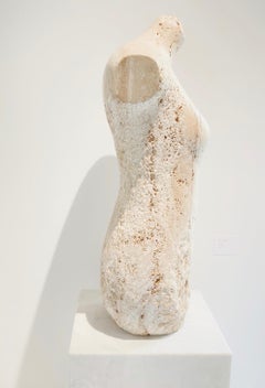 Europa by Claire McArdle. Italian travertine figurative sculpture.