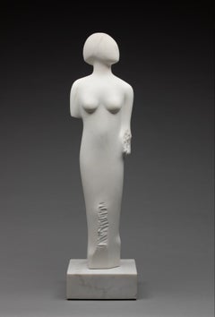 Lydia by Claire McArdle. calacatta marble figurative sculpture. 