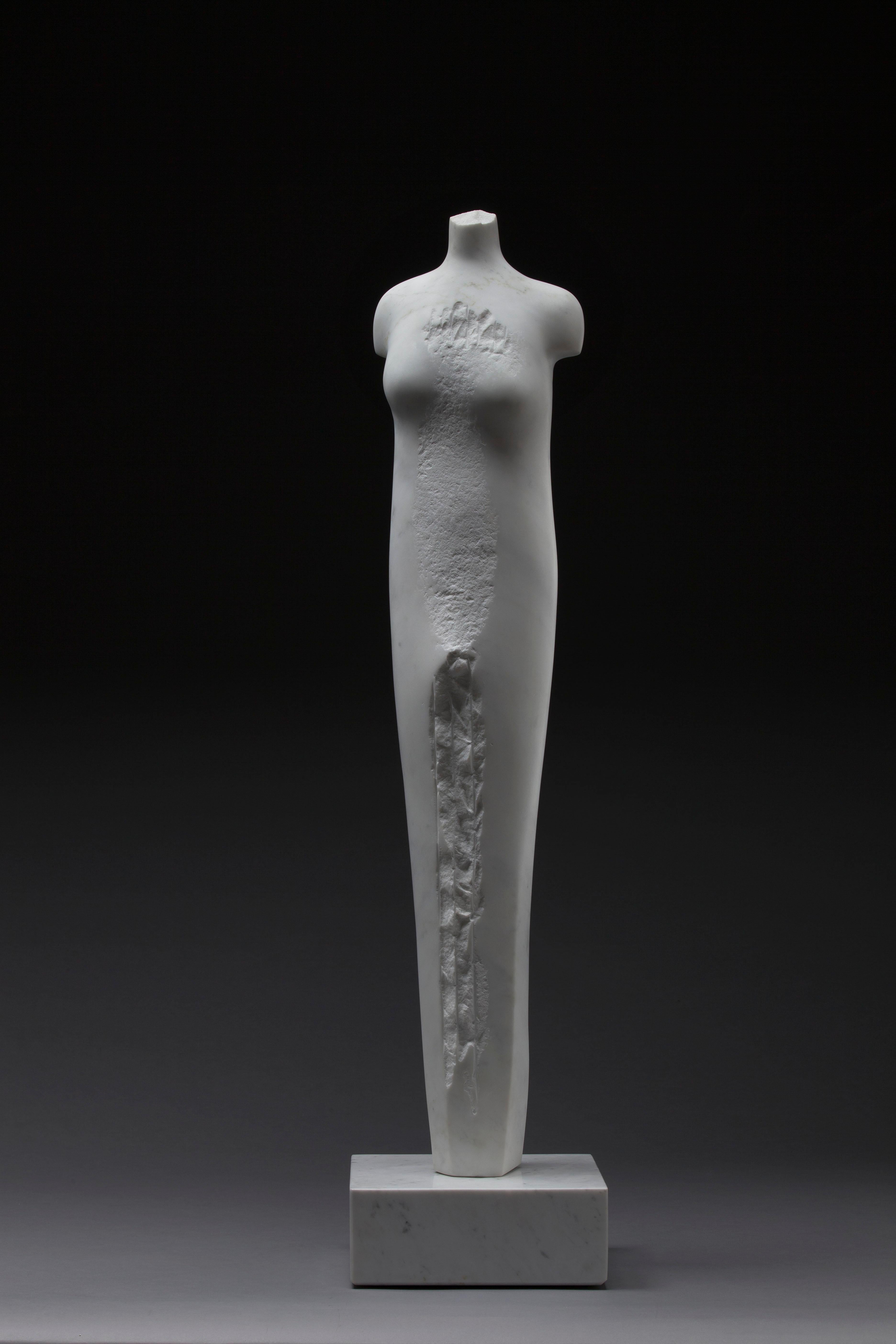 Torso Bianco  - Sculpture by Claire McArdle
