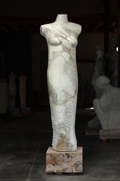 Venus by Claire McArdle. Italian calacatta marble figurative sculpture. 