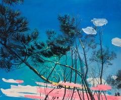 Beach Pines, impressionist landscape painting
