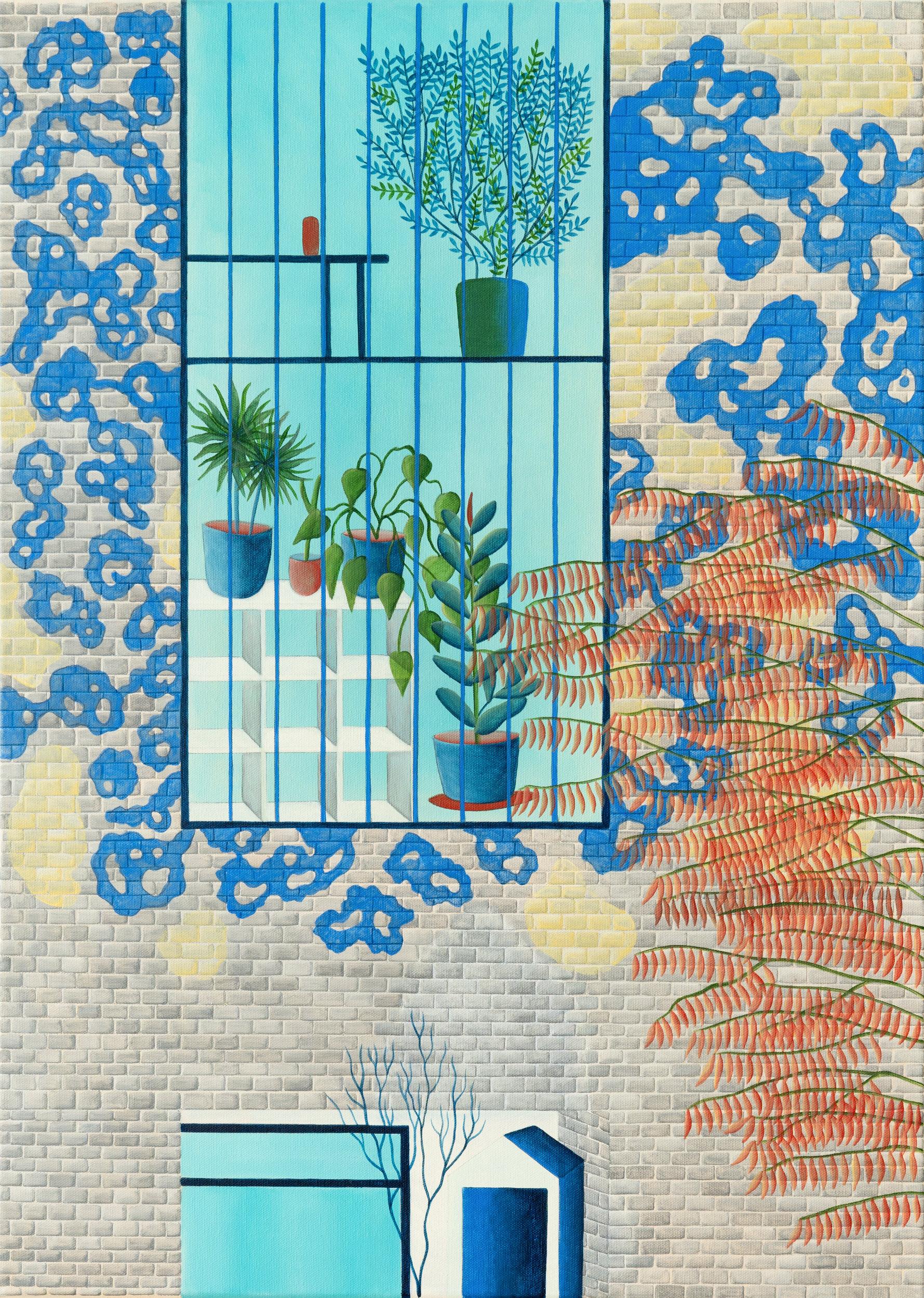 Vue de la fenêtre | View of the Window - Contemporary Painting on Canvas