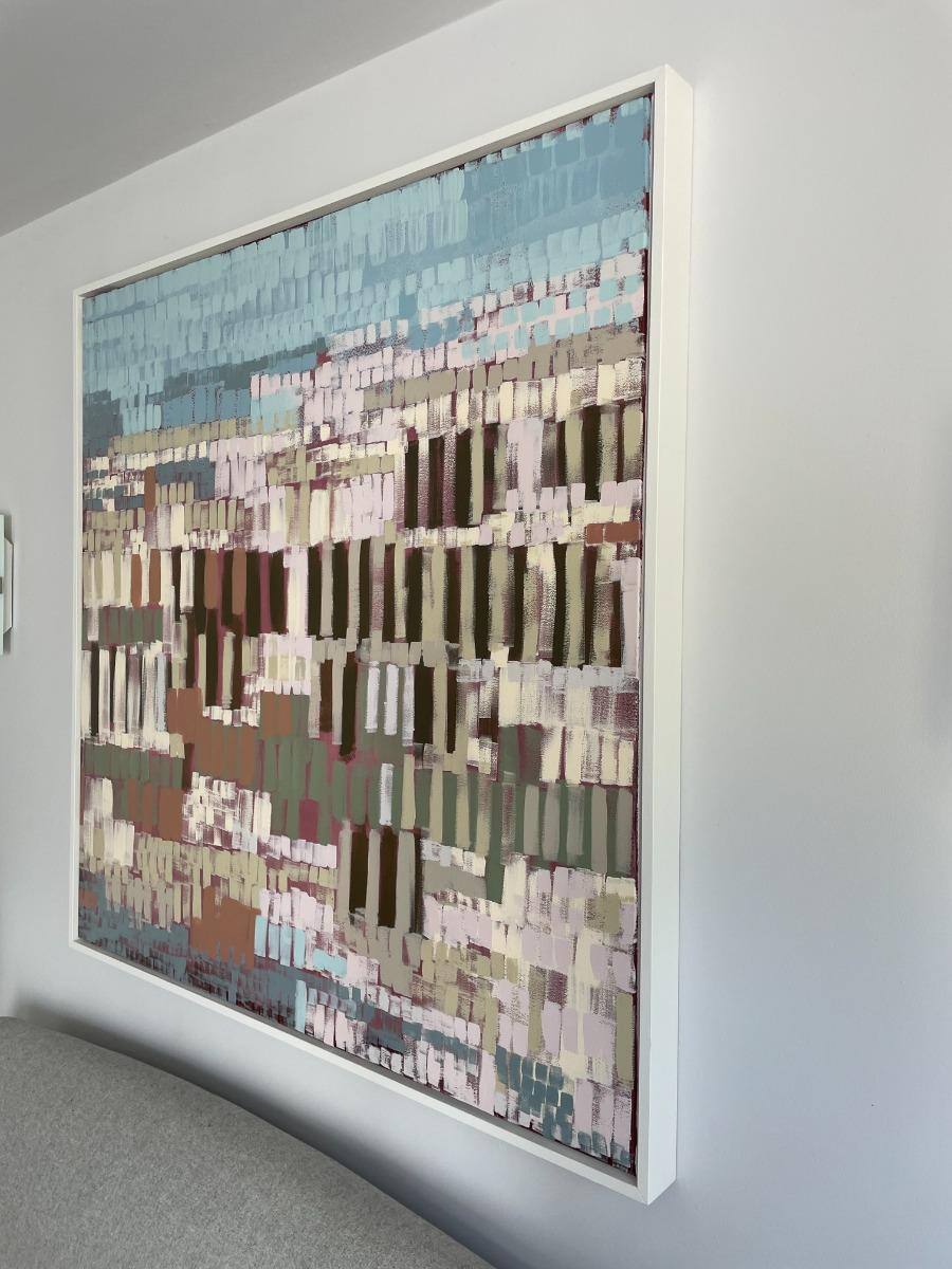 Après la récolte, peinture originale, paysage, abstrait, techniques mixtes - Contemporain Painting par Claire Oxley