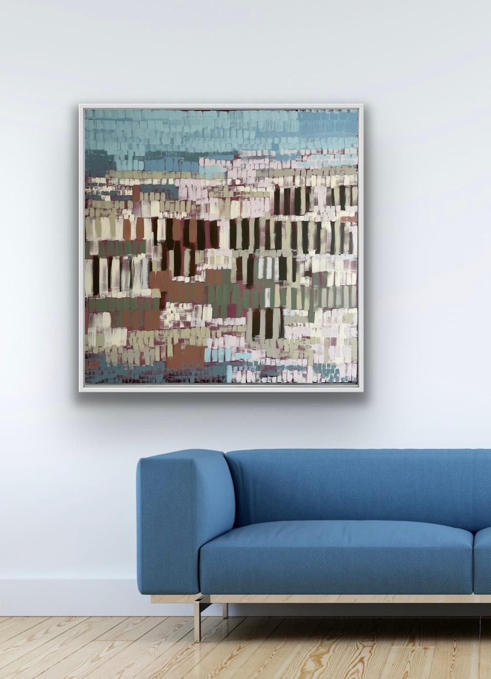 Après la récolte, peinture originale, paysage, abstrait, techniques mixtes en vente 1