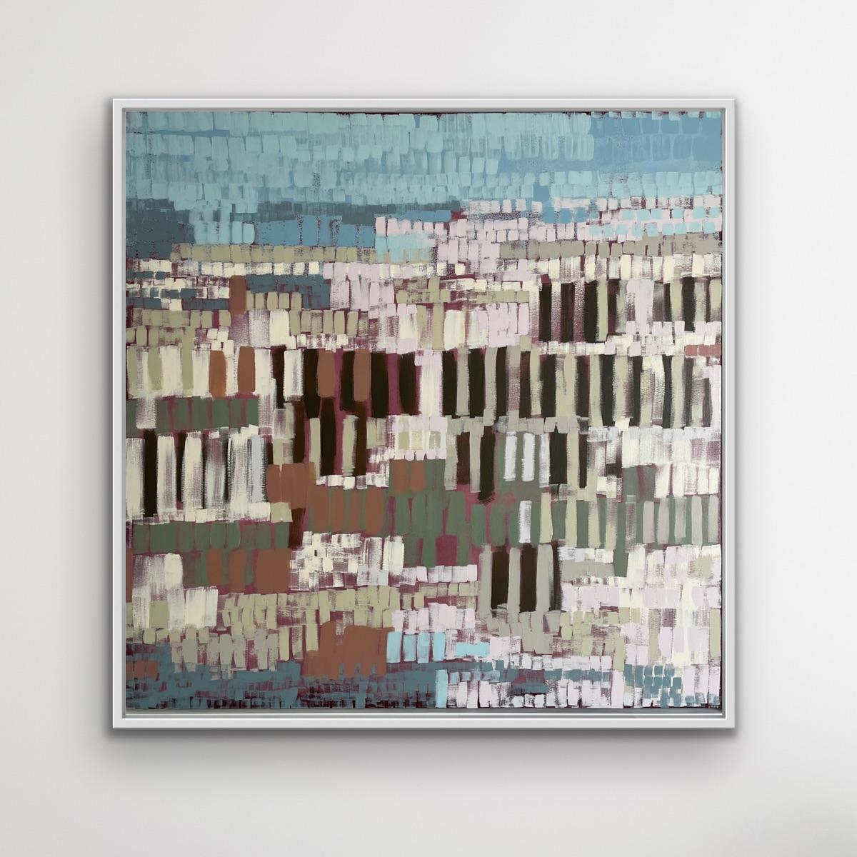 Après la récolte, peinture originale, paysage, abstrait, techniques mixtes en vente 5