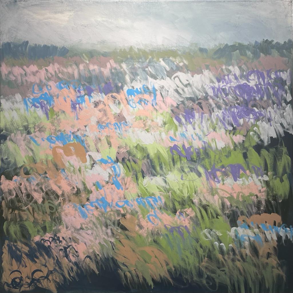 Claire Oxley Starflower Field Edge by Claire Oxley abstract landscape