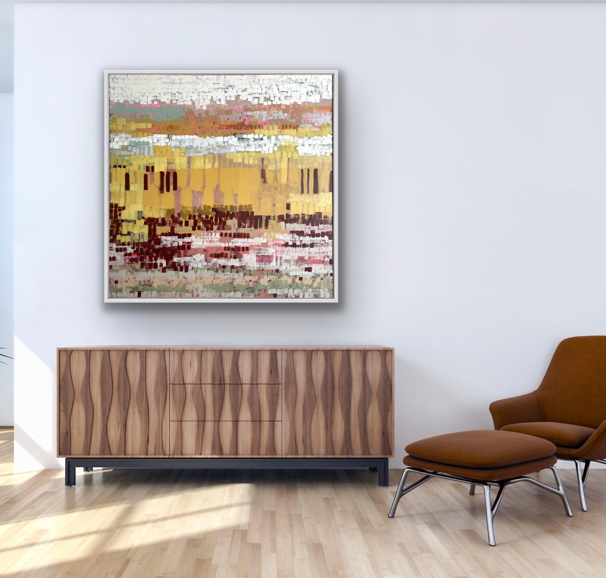 Cornlight, original painting, landscape, abstract, mixed media im Angebot 1
