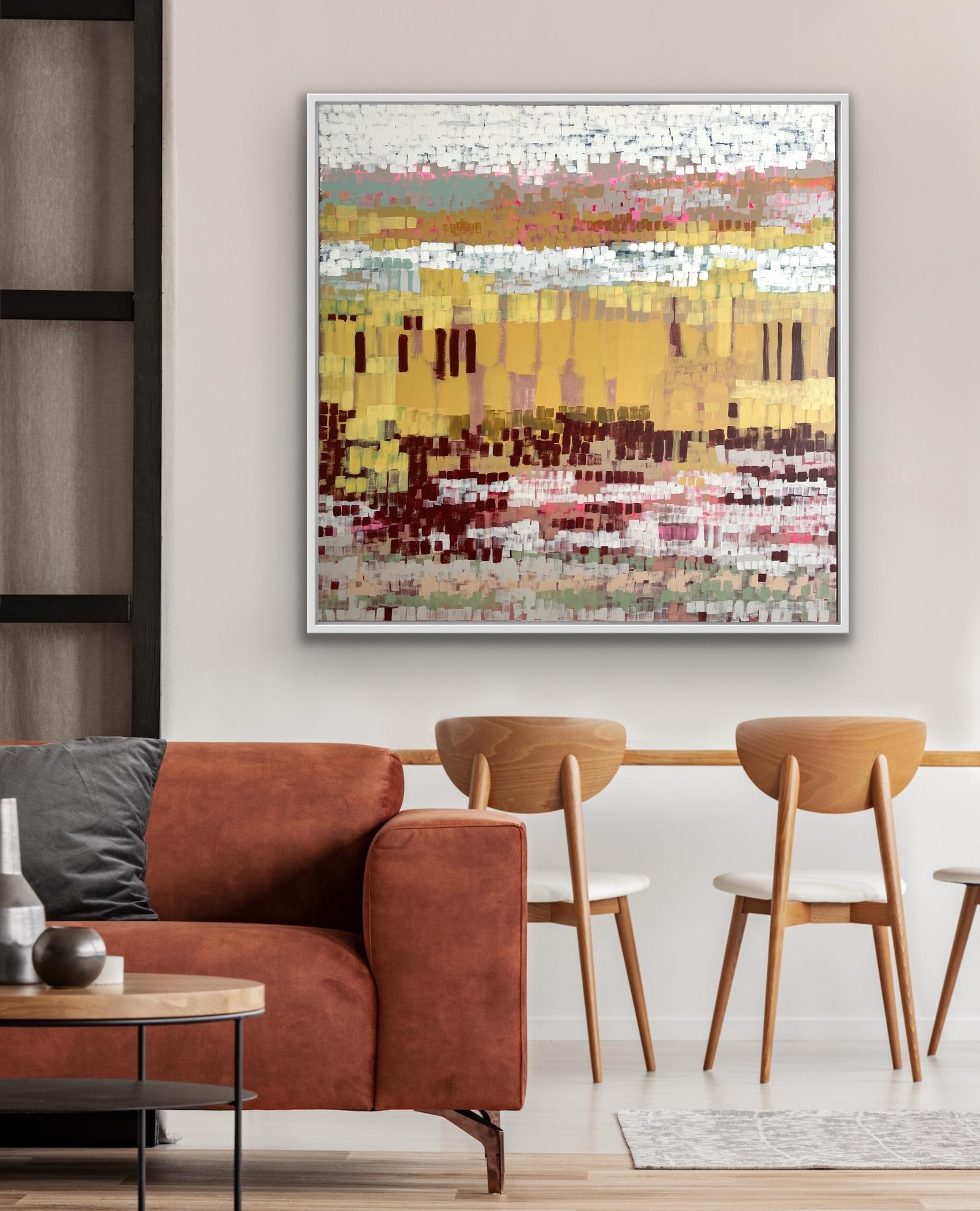 Cornlight, original painting, landscape, abstract, mixed media im Angebot 2