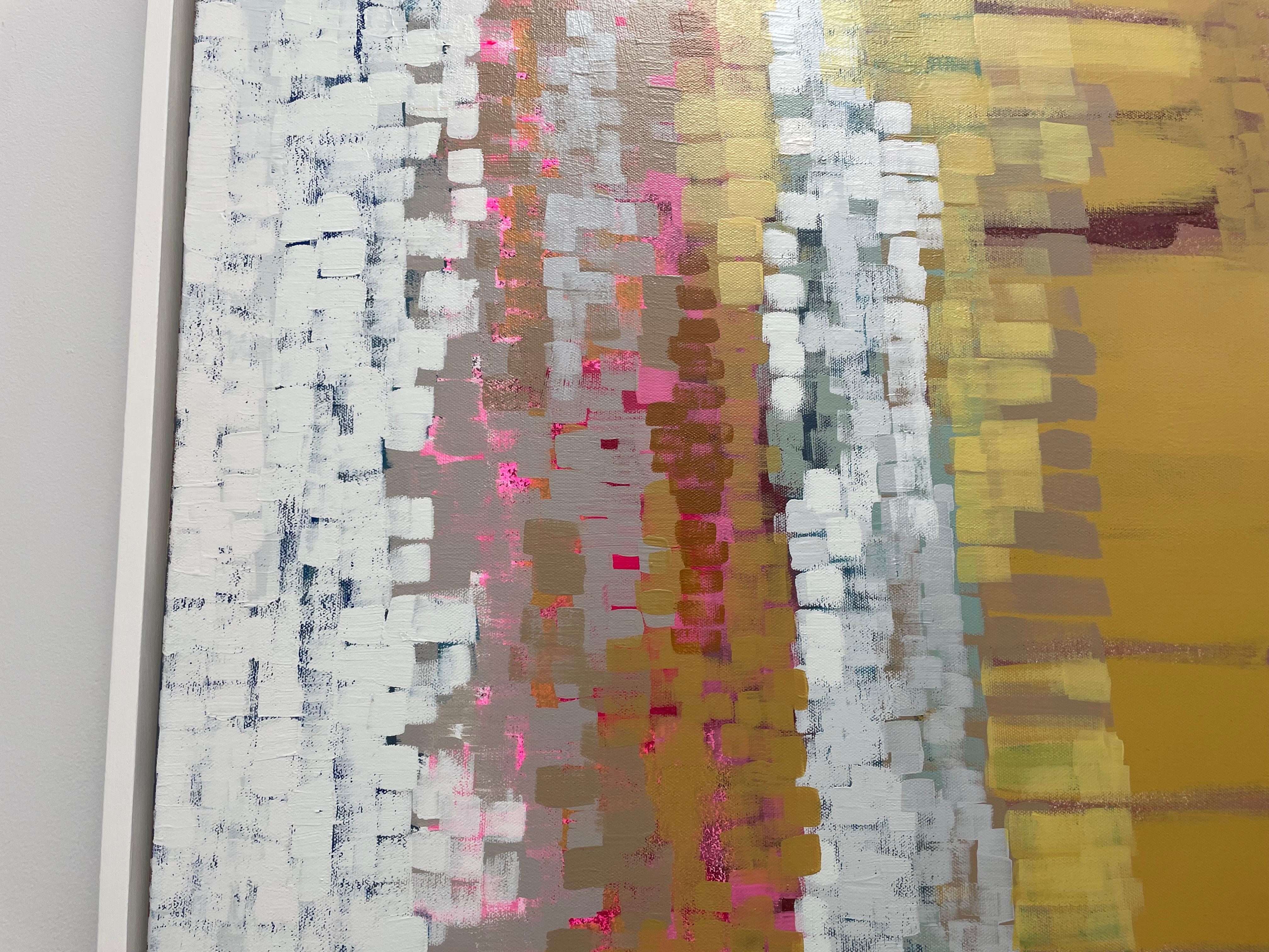 Cornlight, original painting, landscape, abstract, mixed media im Angebot 4