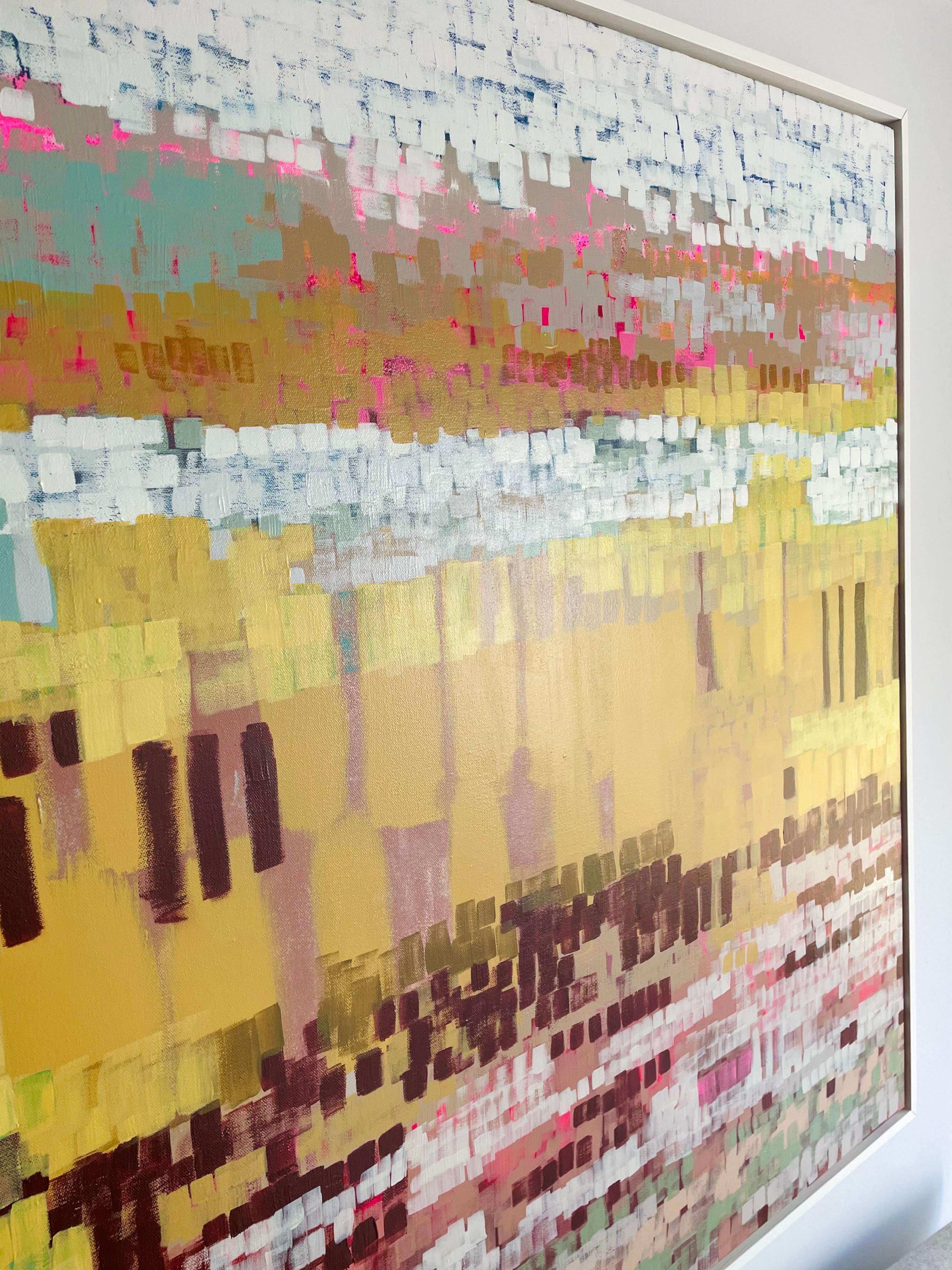 Cornlight, original painting, landscape, abstract, mixed media im Angebot 5