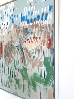 'Fen Marsh Rushes' abstract landscape painting by Claire Oxley
