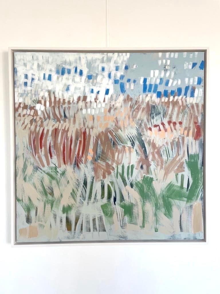 'Fen Marsh Rushes' abstract landscape painting by Claire Oxley  For Sale 3