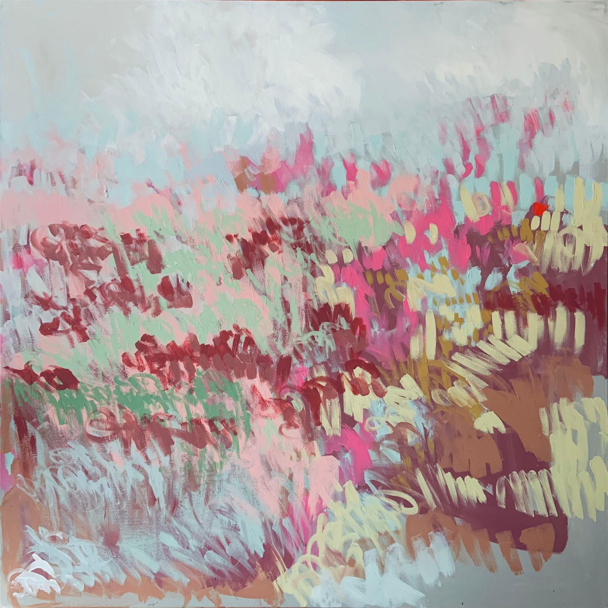 Claire Oxley Abstract Painting - Pollinator Meadow
