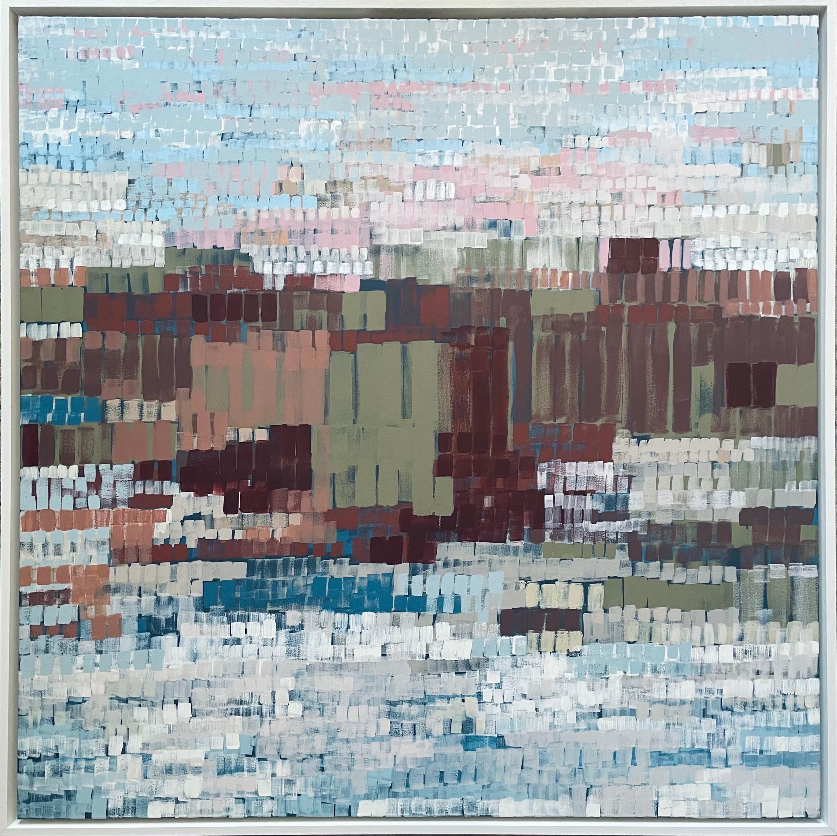 Stiffkey Morning, Originalgemälde, Landschaft, abstrakt, Mischtechnik (Zeitgenössisch), Painting, von Claire Oxley