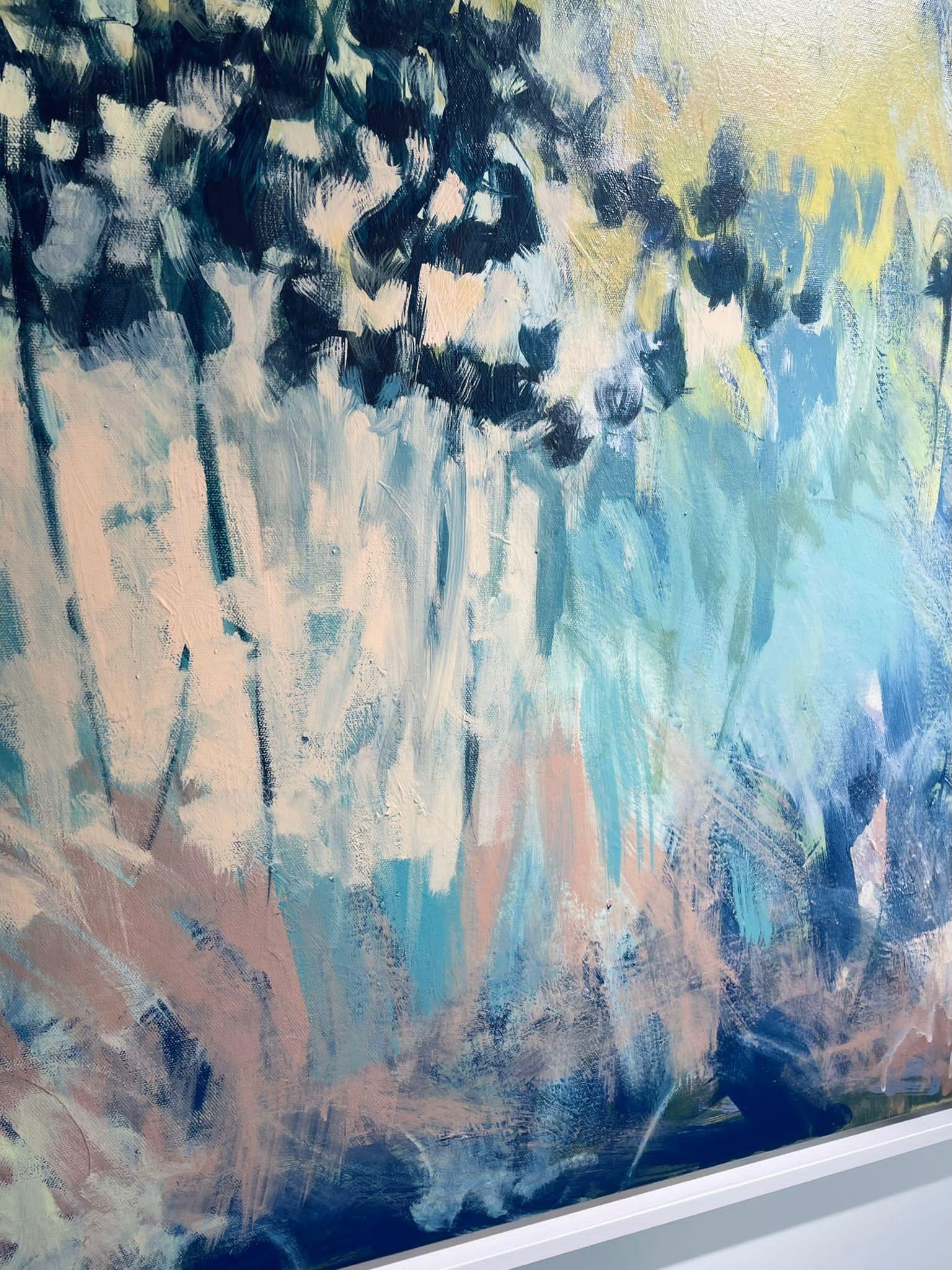 Claire's abstract landscapes, inspired by the Norfolk countryside in England, are uplifting and soulful paintings brightening walls and homes with their vibrancy of colour and flowing movement.

Claire’s path to a career artist began through her