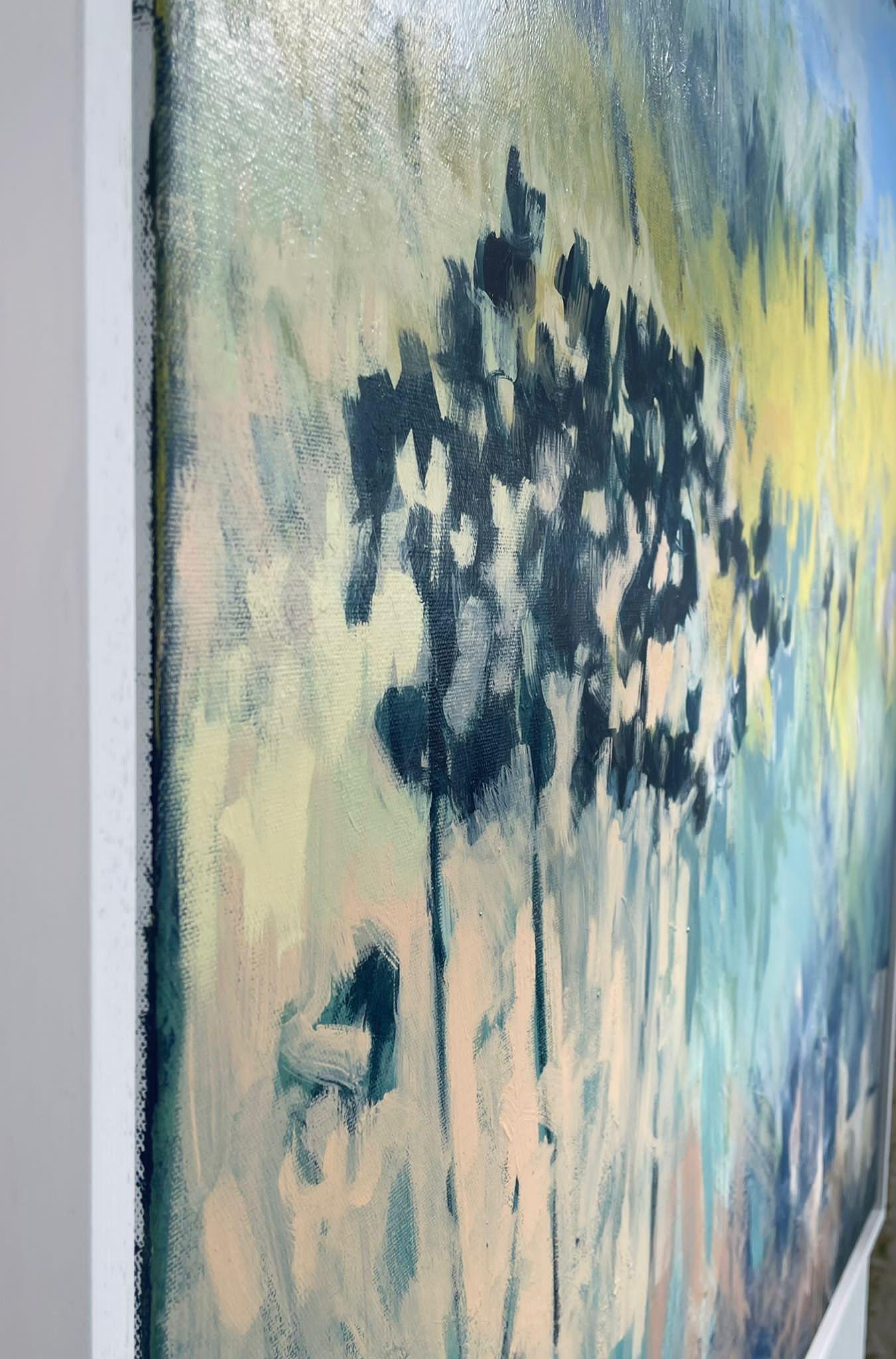 Sunlit Teasels by abstract landscape artist Claire Oxley 3