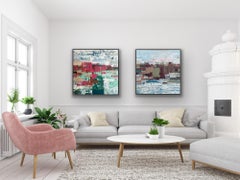 Waterflowers and Rosehips & Stiffkey Morning, dittico, dipinto originale