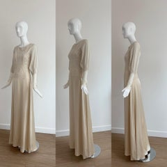 CLAIRE PETTIBONE Sample Edwardian Bridal Gown Silk & Lace