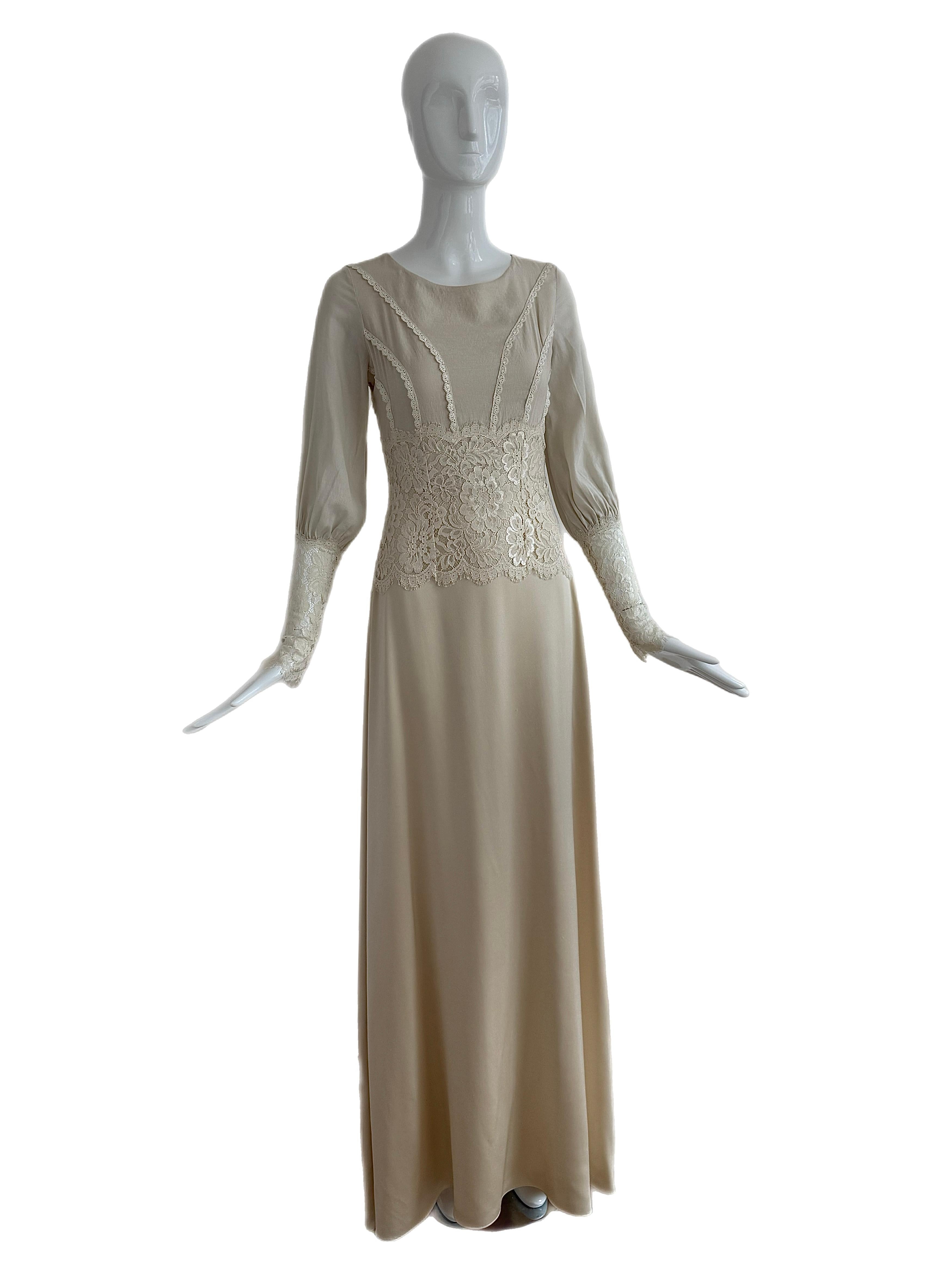 De las mujeres CLAIRE PETTIBONE Vestido de novia eduardiano de muestra Seda y encaje en venta