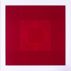Quadro ad olio contemporaneo rosso dell'artista francese Claire Pichaud