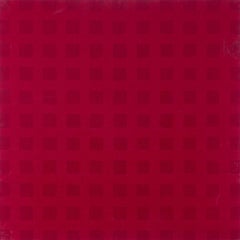 Red squares abstract by mid 20th Century French artist Claire Pichaud